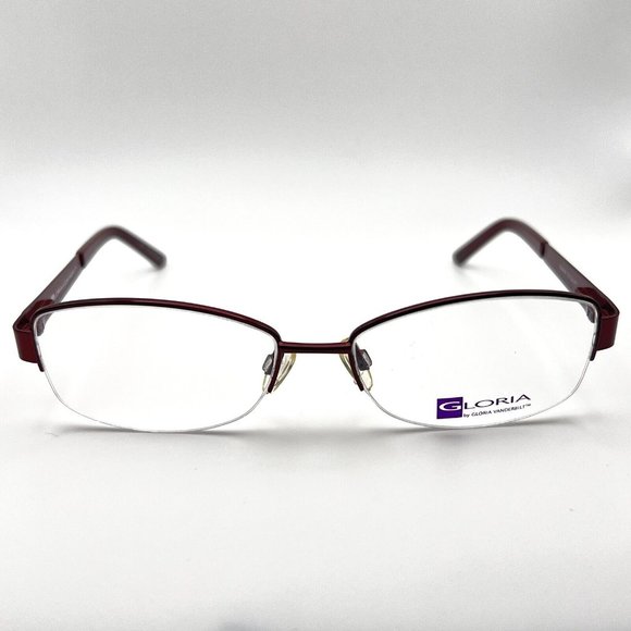 Gloria Vanderbilt 4049 Half Eyeglass Frames Spring 077 Red Burgundy 54-16-135 - Picture 1 of 11